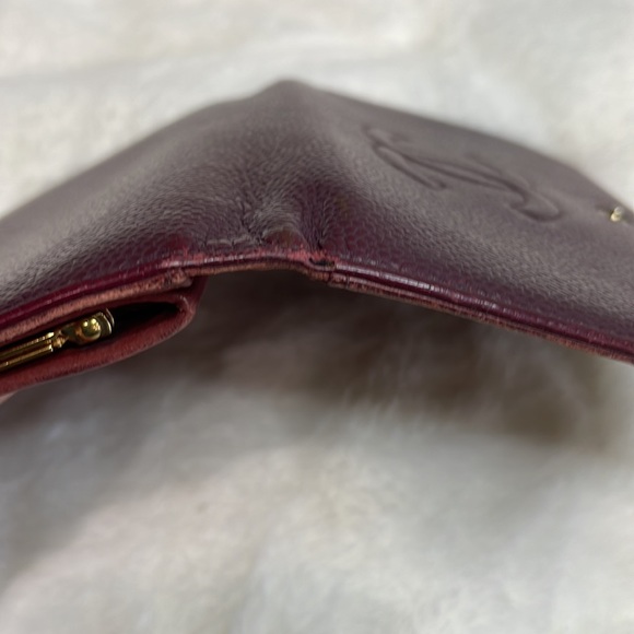 Chanel Raspberry Caviar long bifold wallet with front snap - Picture 9 of 15